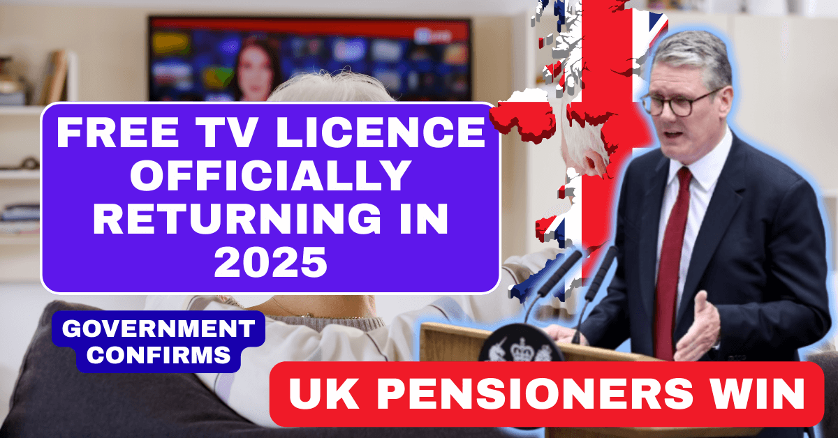 UK Pensioners Win: Free TV Licence Officially Returning in 2025 – Government Confirms